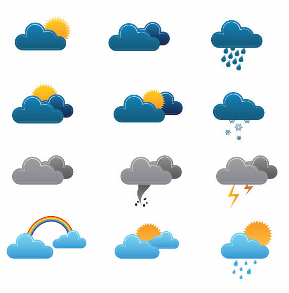 free vector Free Weather Vector Icons